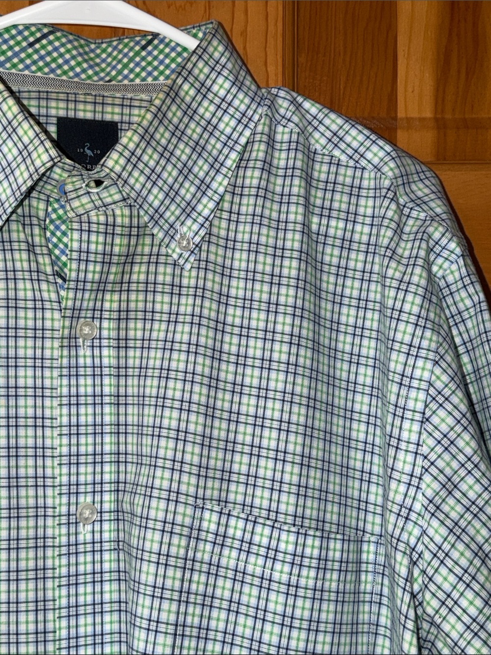 Tailorbyrd Green & Blue Plaid Button-Down Shirt